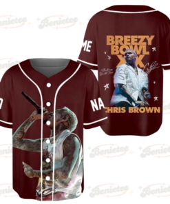Personalized Chris Brown Breezy Bowl XX Baseball Jersey, Chris Brown Music Tour 2025 Baseball Jersey