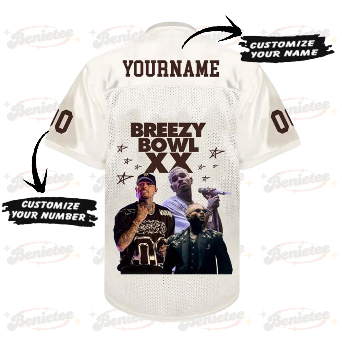Personalized Chris Brown Breezy Bowl XX Tour 2025 Football Jersey, Breezy Bowl Football Jersey - Image 2