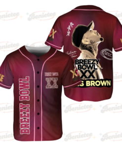 Personalized Breezy Bowl XX 2025 Jersey, Chris Brown Breezy Bowl Baseball Jersey, Chris Brown Tour Merch Jersey