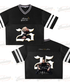 Custom Chris Brown Croptop Mesh Football, Breezy Bowl Tour 2025 Croptop Mesh Football