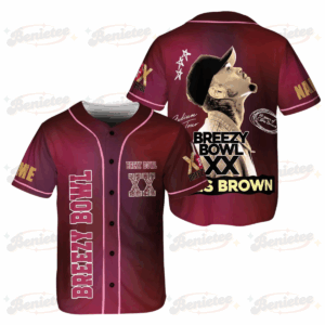 Personalized Breezy Bowl XX 2025 Jersey, Chris Brown Breezy Bowl Baseball Jersey, Chris Brown Tour Merch Jersey