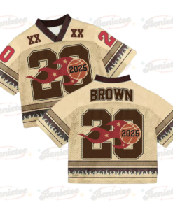 Custom Chris Brown Croptop Mesh Football, Breezy Bowl Tour 2025 Croptop Mesh Football