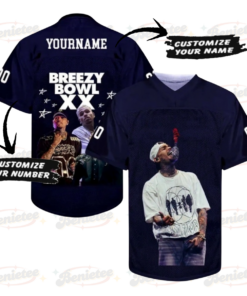 Alternative view of Personalized Chris Brown Tour Football Jersey, Breezy Bowl XX 2025 Football Jersey, Breezy Bowl XX 2025 Football Jersey