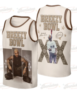Chris Brown Breezy Bowl XX Music Tour 2025 Baseketball Jersey