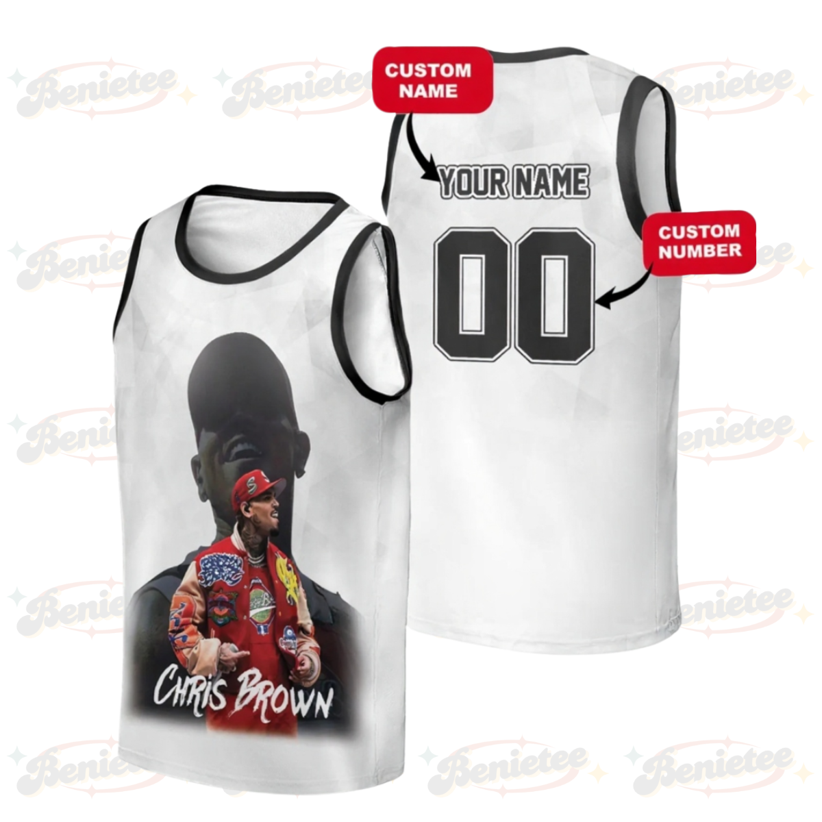 Personalized Chris Brown Breezy Bowl XX Music Tour 2025 Baseketball Jersey