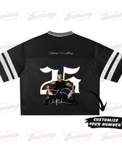 Alternative view of Custom Chris Brown Croptop Mesh Football, Breezy Bowl Tour 2025 Croptop Mesh Football