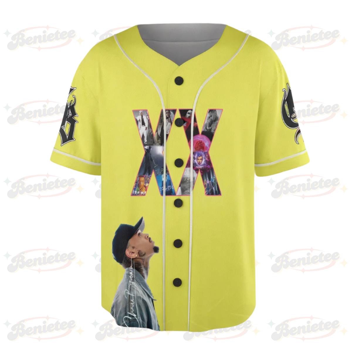 Chris Brown Breezy Bowl XX Tour 2025 Jersey, Chris Brown Merch Music Tour 2025 Baseball Jersey - Image 3