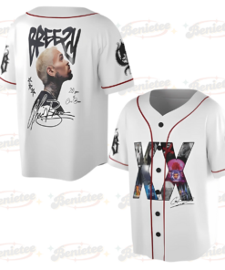 Chris Brown Breezy Bowl XX Tour 2025 Jersey, Chris Brown Merch Music Tour 2025 Baseball Jersey