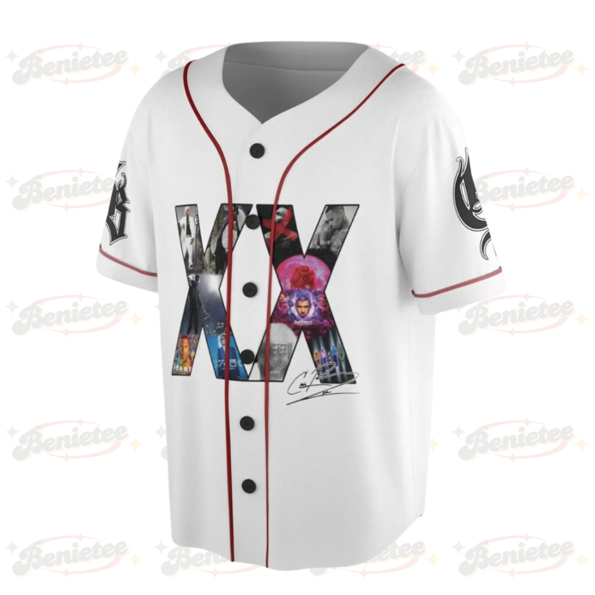 Chris Brown Breezy Bowl XX Tour 2025 Jersey, Chris Brown Merch Music Tour 2025 Baseball Jersey - Image 3