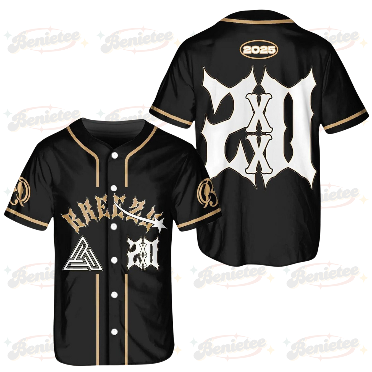 Personalized Chris Brown Breezy Bowl XX Tour 2025 Jersey, Chris Brown Merch Music Tour 2025 Baseball Jersey - Image 4