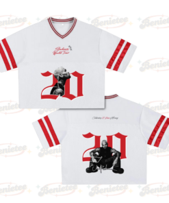 Custom Chris Brown Croptop Mesh Football, Breezy Bowl Tour 2025 Croptop Mesh Football