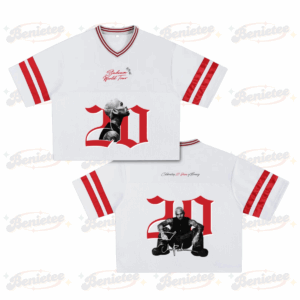 Custom Chris Brown Croptop Mesh Football, Breezy Bowl Tour 2025 Croptop Mesh Football