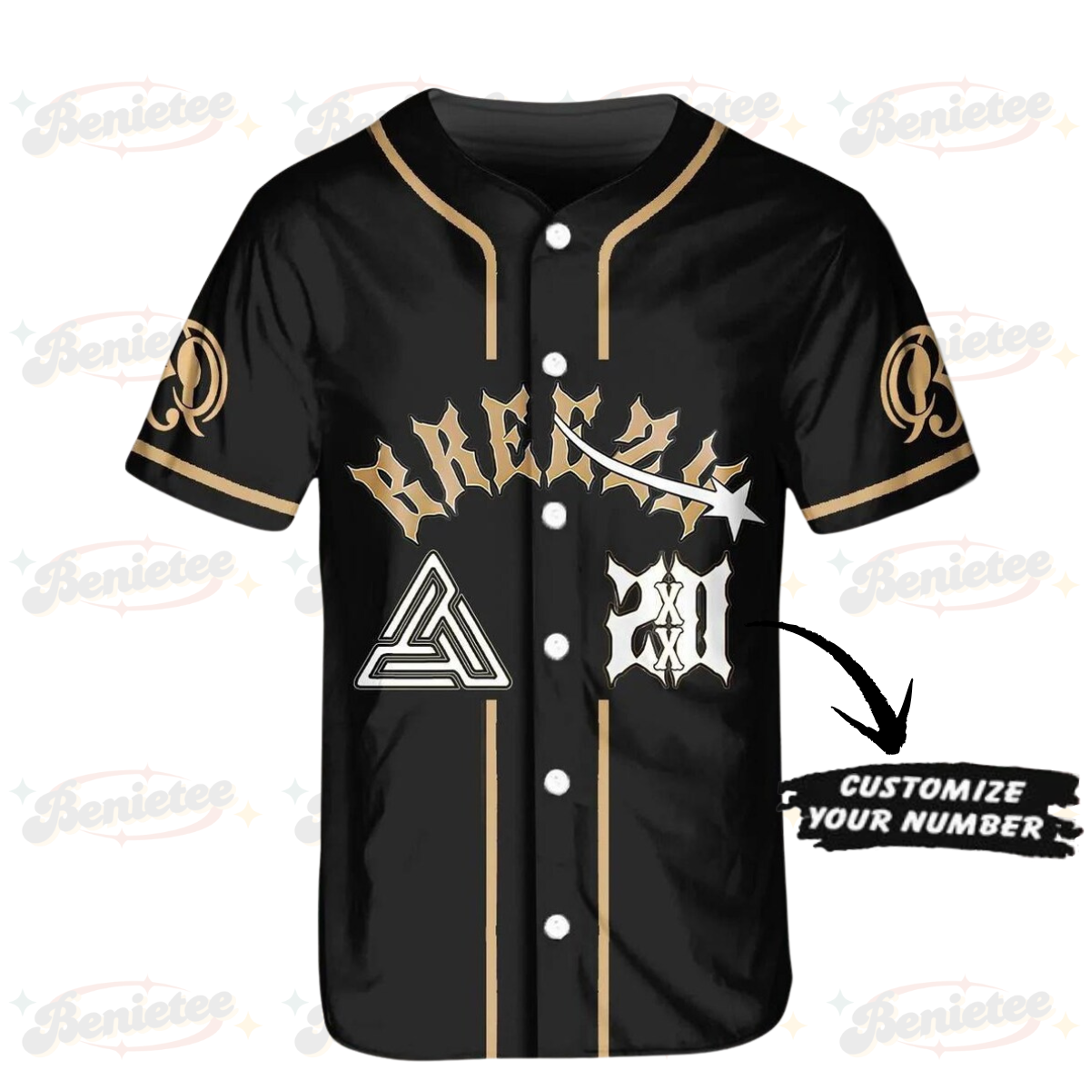 Personalized Chris Brown Breezy Bowl XX Tour 2025 Jersey, Chris Brown Merch Music Tour 2025 Baseball Jersey - Image 2
