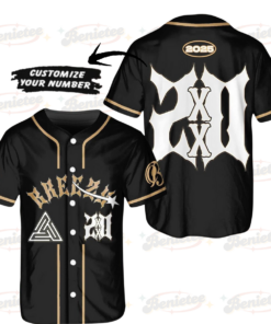 Personalized Chris Brown Breezy Bowl XX Tour 2025 Jersey, Chris Brown Merch Music Tour 2025 Baseball Jersey