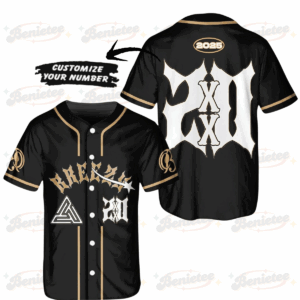Personalized Chris Brown Breezy Bowl XX Tour 2025 Jersey, Chris Brown Merch Music Tour 2025 Baseball Jersey