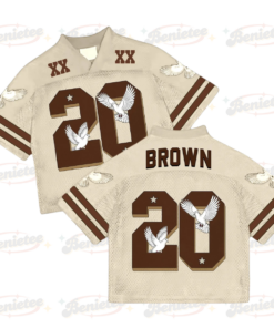Custom Chris Brown Croptop Mesh Football, Breezy Bowl Tour 2025 Croptop Mesh Football