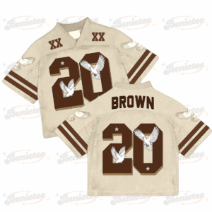 Custom Chris Brown Croptop Mesh Football, Breezy Bowl Tour 2025 Croptop Mesh Football