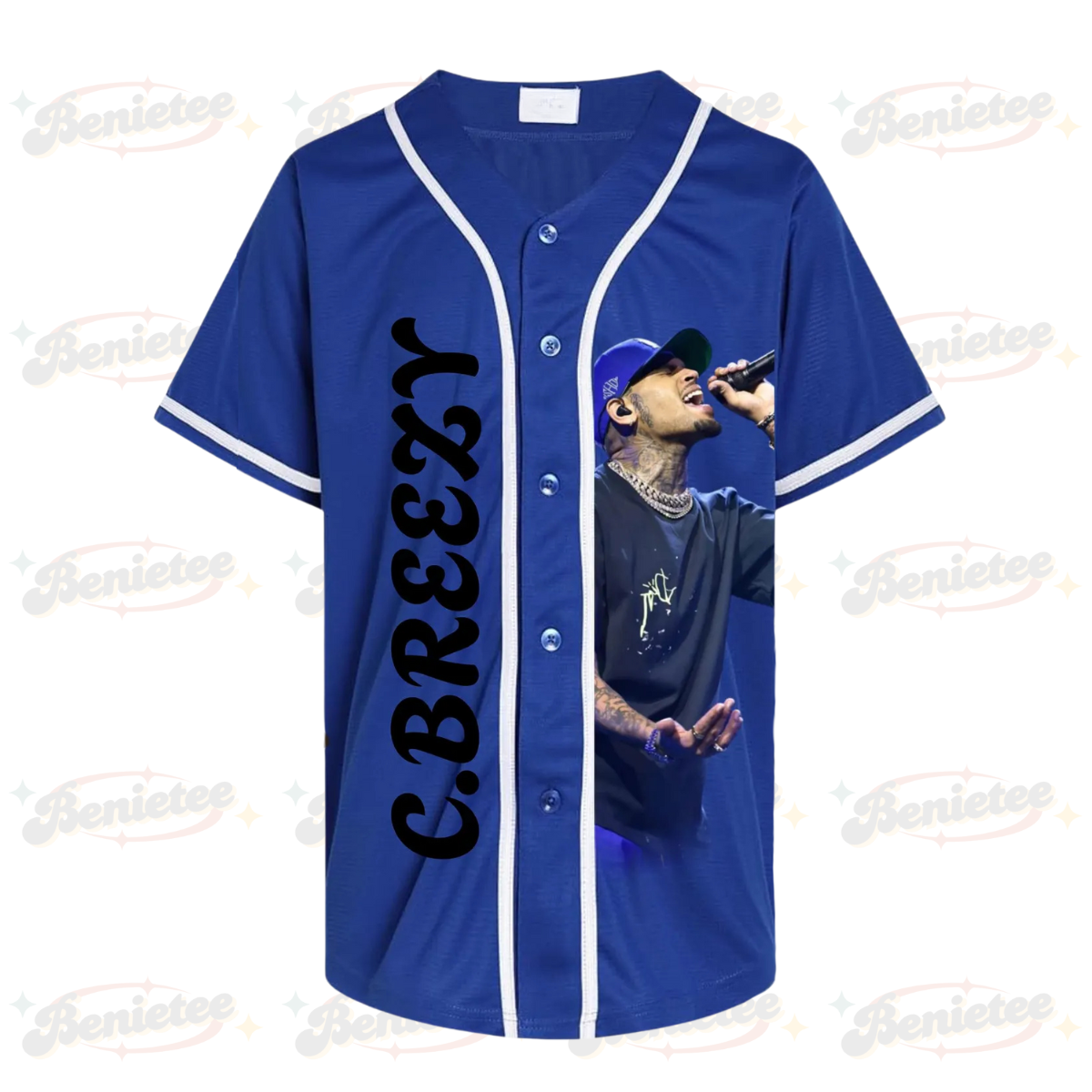 Chris Brown Breezy Bowl XX Tour 2025 Jersey, Chris Brown Merch Music Tour 2025 Baseball Jersey - Image 3
