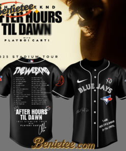 Toronto Blue Jays x The Weeknd After Hours Till Dawn Tour Baseball Jersey 2025 v1, Custom The Weeknd For Fans, After Hours Till Dawn Tour Gift For Fan