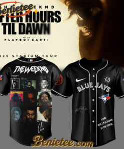 Toronto Blue Jays x The Weeknd After Hours Till Dawn Tour Baseball Jersey 2025 v2, Custom The Weeknd For Fans, After Hours Till Dawn Tour Gift For Fan