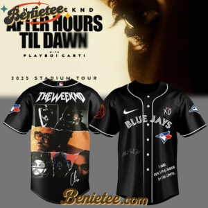 Toronto Blue Jays x The Weeknd After Hours Till Dawn Tour Baseball Jersey 2025 v3, Custom The Weeknd For Fans, After Hours Till Dawn Tour Gift For Fan