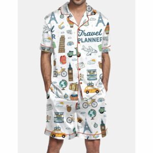 Travel Planner Pajama Set For Men