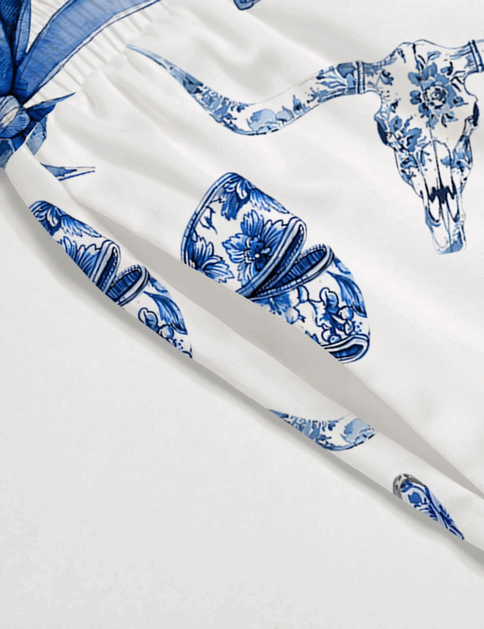 Trendy Western Coastal Cowgirl Silk Satin Pajama Set For Women - Image 4