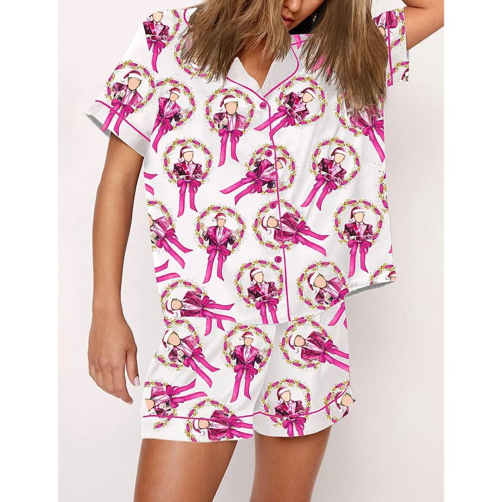 Trump Christmas Santa Art Pajama Set - Image 2