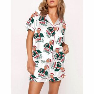 Trump I'll Be Home For Christmas Santa Art Pajama Set