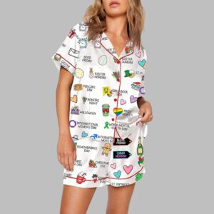 UK Yearly Events Planner Pajama Set
