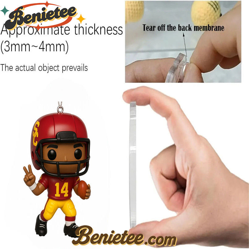 USC Trojans football Premium Advent Calendar 2025 CHRISTMAS GIFT, CHRISTMAS IDEA, Christmas Countdown Advent Calendar Gift Box with 24 Acrylic Ornaments - Image 2