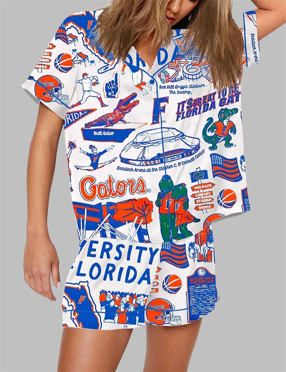 University Of Gators Basketball Champions 2025 Pajama Set - Image 2