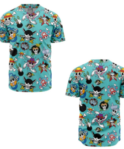 Strawhats Jolly Roger One Piece Baseball Jersey