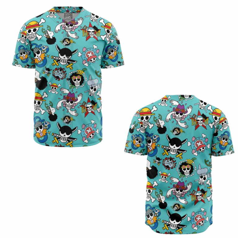 Strawhats Jolly Roger One Piece Baseball Jersey