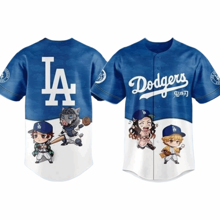Dodgers Demon Slayer Baseball Jersey Size S-5XL