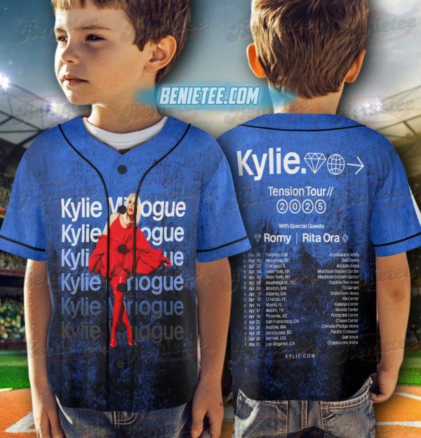 Alternative view of 2025 Kylie Minogue Tension World Tour Baseball Jersey