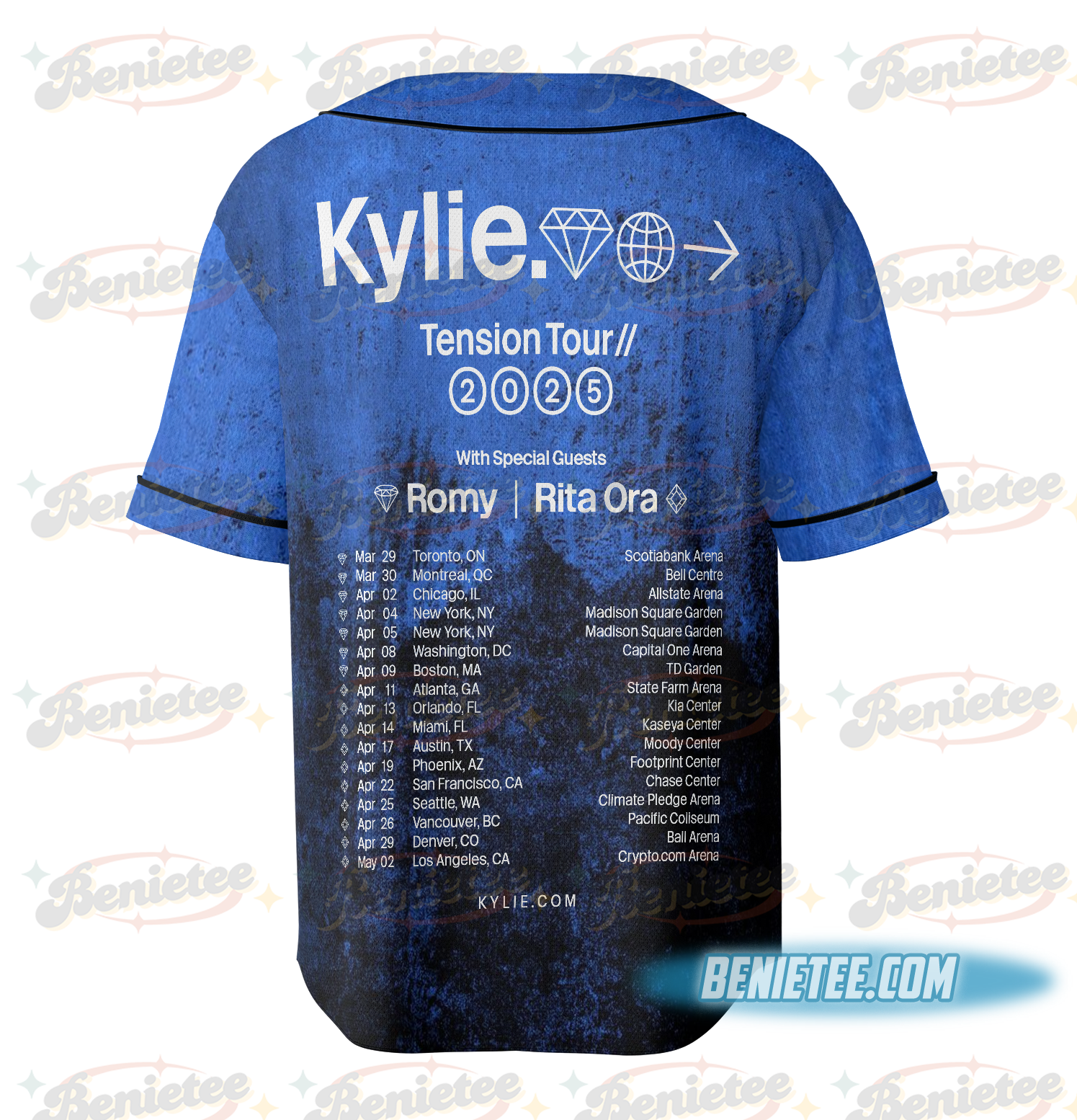 2025 Kylie Minogue Tension World Tour Baseball Jersey - Image 4