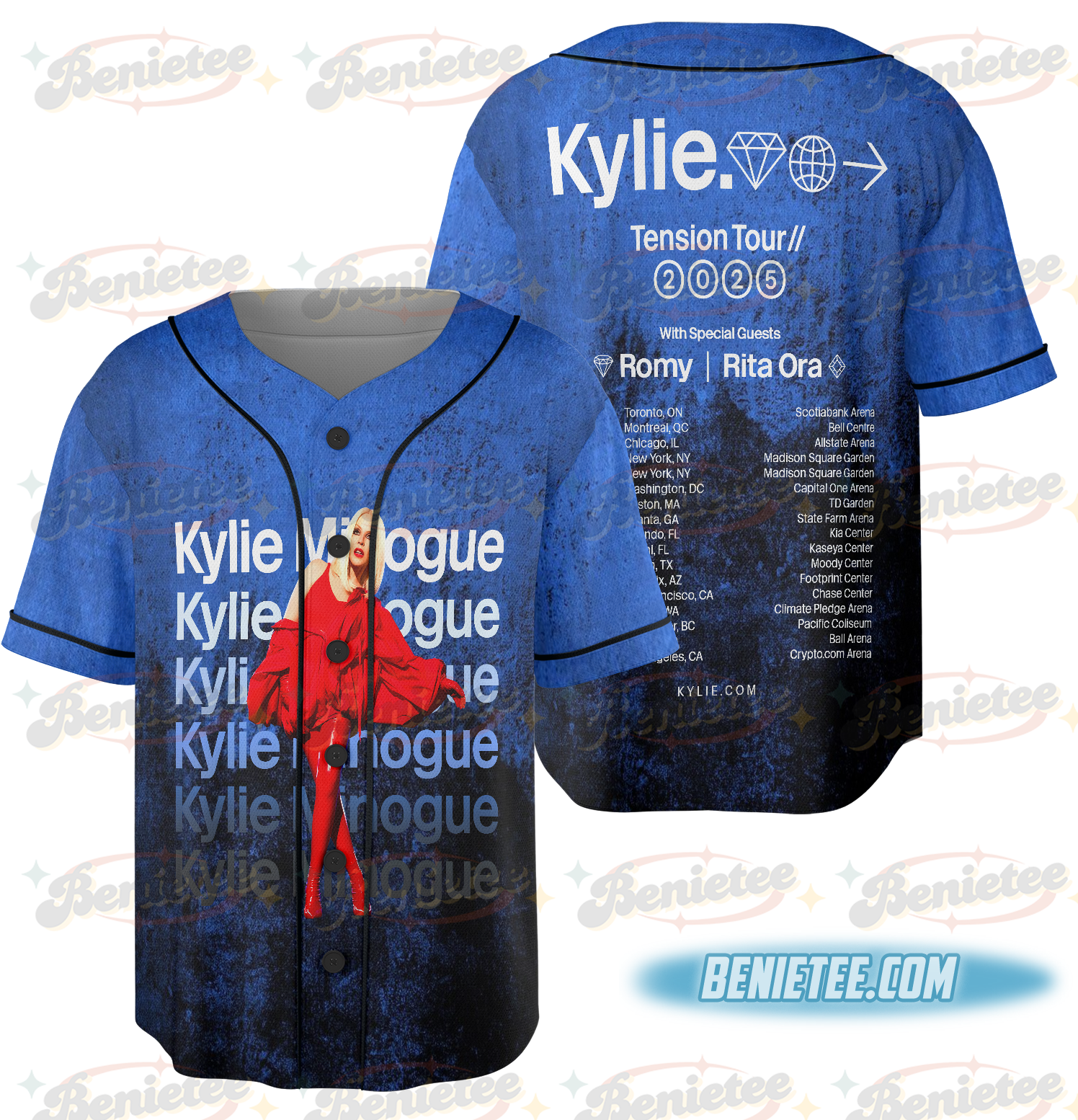 2025 Kylie Minogue Tension World Tour Baseball Jersey - Image 5