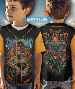 Alternative view of Demon Slayer Anime Vintage Baseball Jersey
