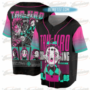 Tanjiro Anime Baseball Jersey, Demon Slayer Anime Jersey