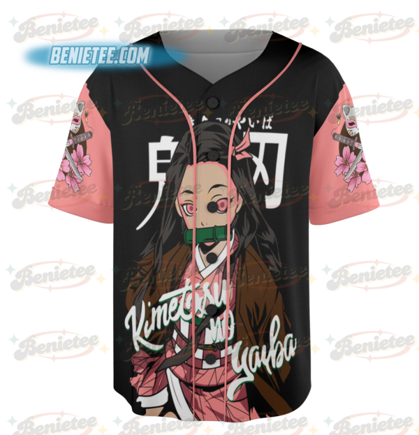 Alternative view of Nezuko Kamado Jersey, Nezuko Kamado Jersey, Nezuko Kamado T-Shirt, Anime Graphic