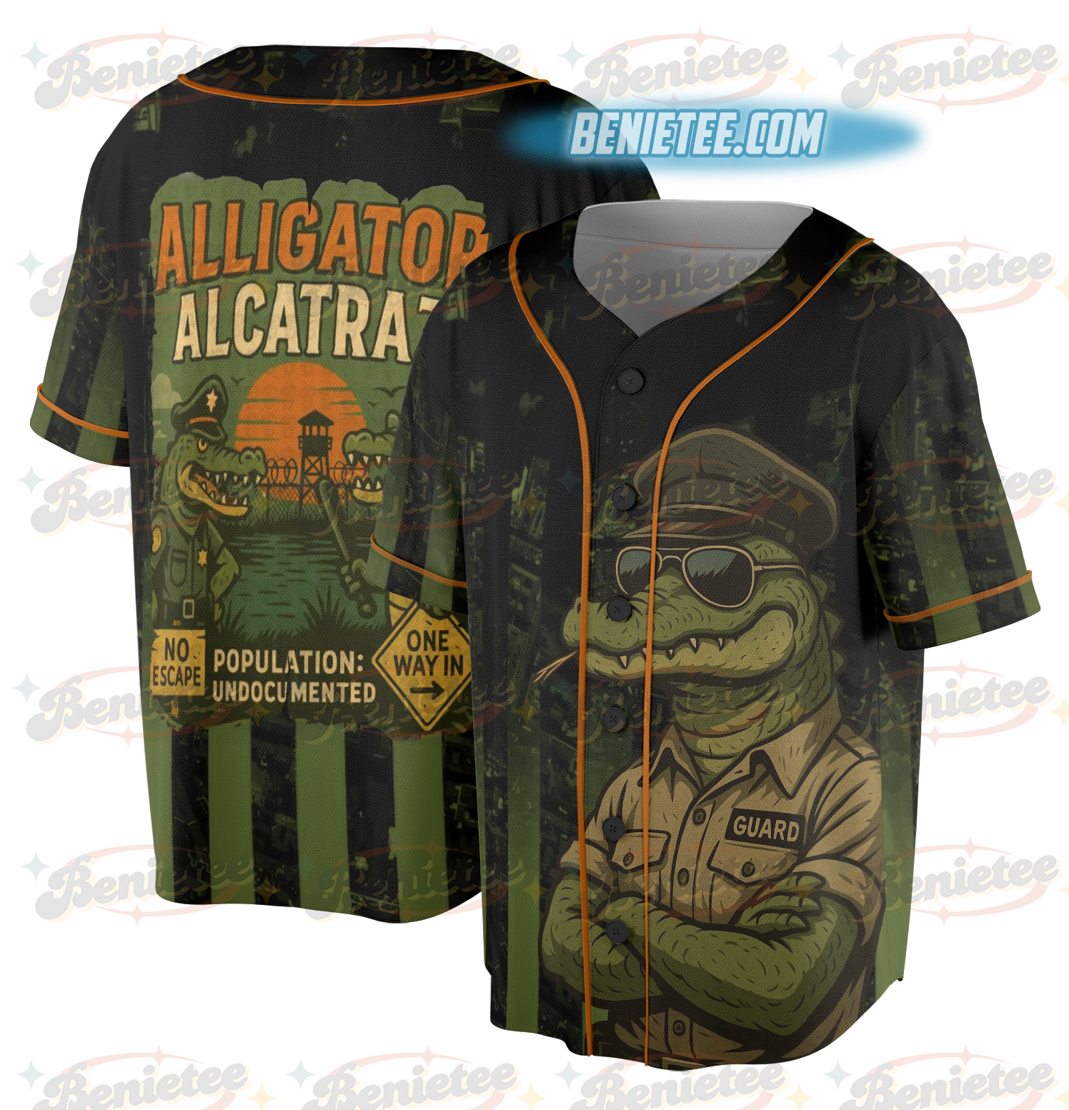 Funny Animal Jersey, Alligator Alcatraz Jersey