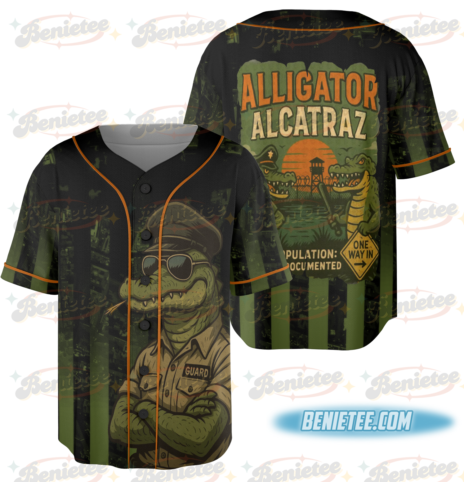 Funny Animal Jersey, Alligator Alcatraz Jersey - Image 3