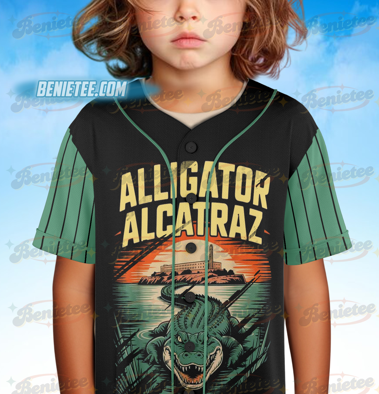 Alligator Baseball Jersey, Alcatraz Gator Enforcement - Image 5
