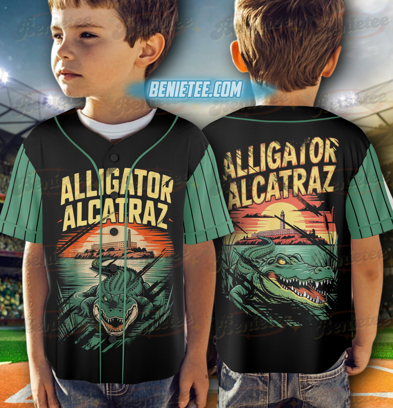 Alligator Baseball Jersey, Alcatraz Gator Enforcement - Image 6