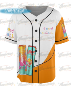 Alternative view of Alani Nu Baseball Jersey, Running On Alani Cute Funny Humor Energy Drink Alani Nu Alani Jersey