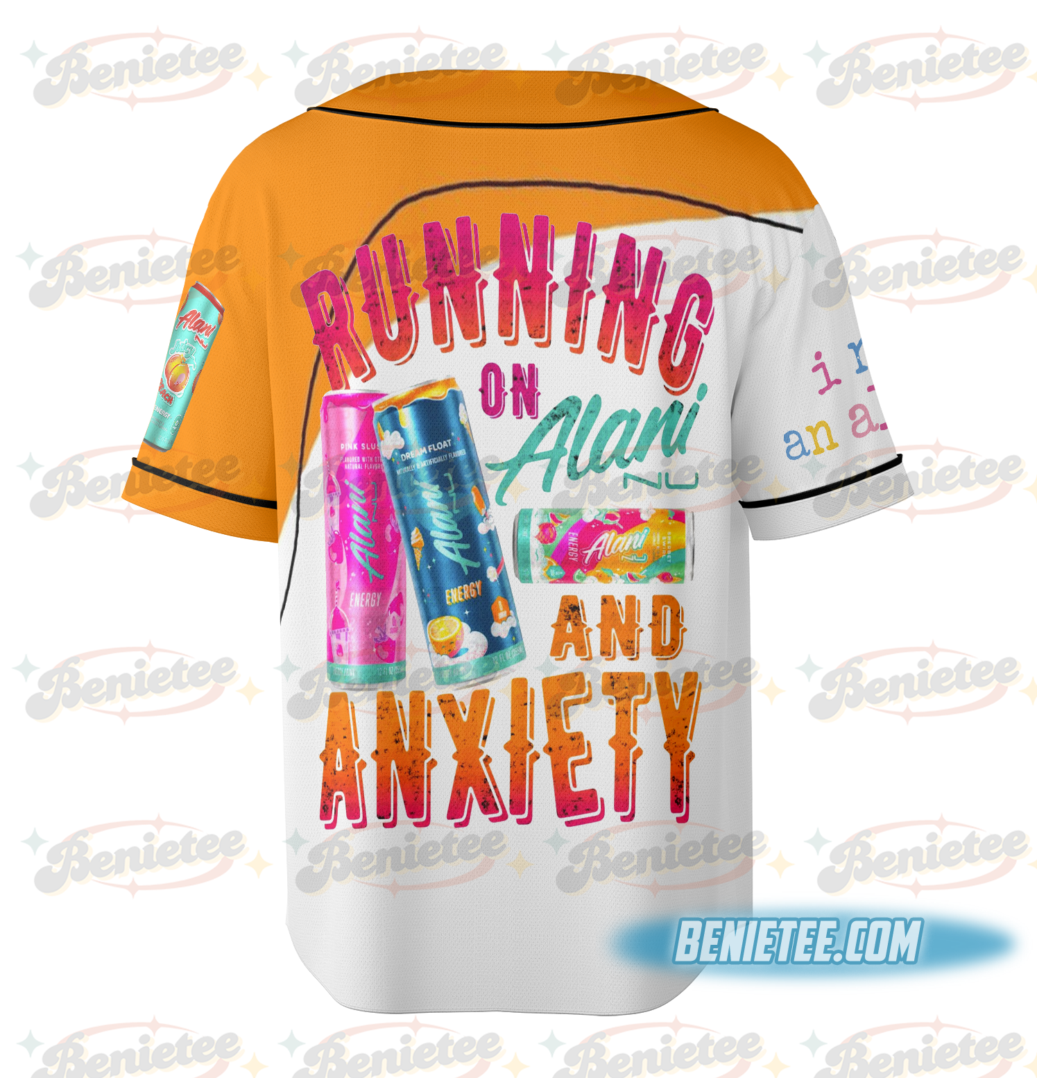 Alani Nu Baseball Jersey, Running On Alani Cute Funny Humor Energy Drink Alani Nu Alani Jersey - Image 4