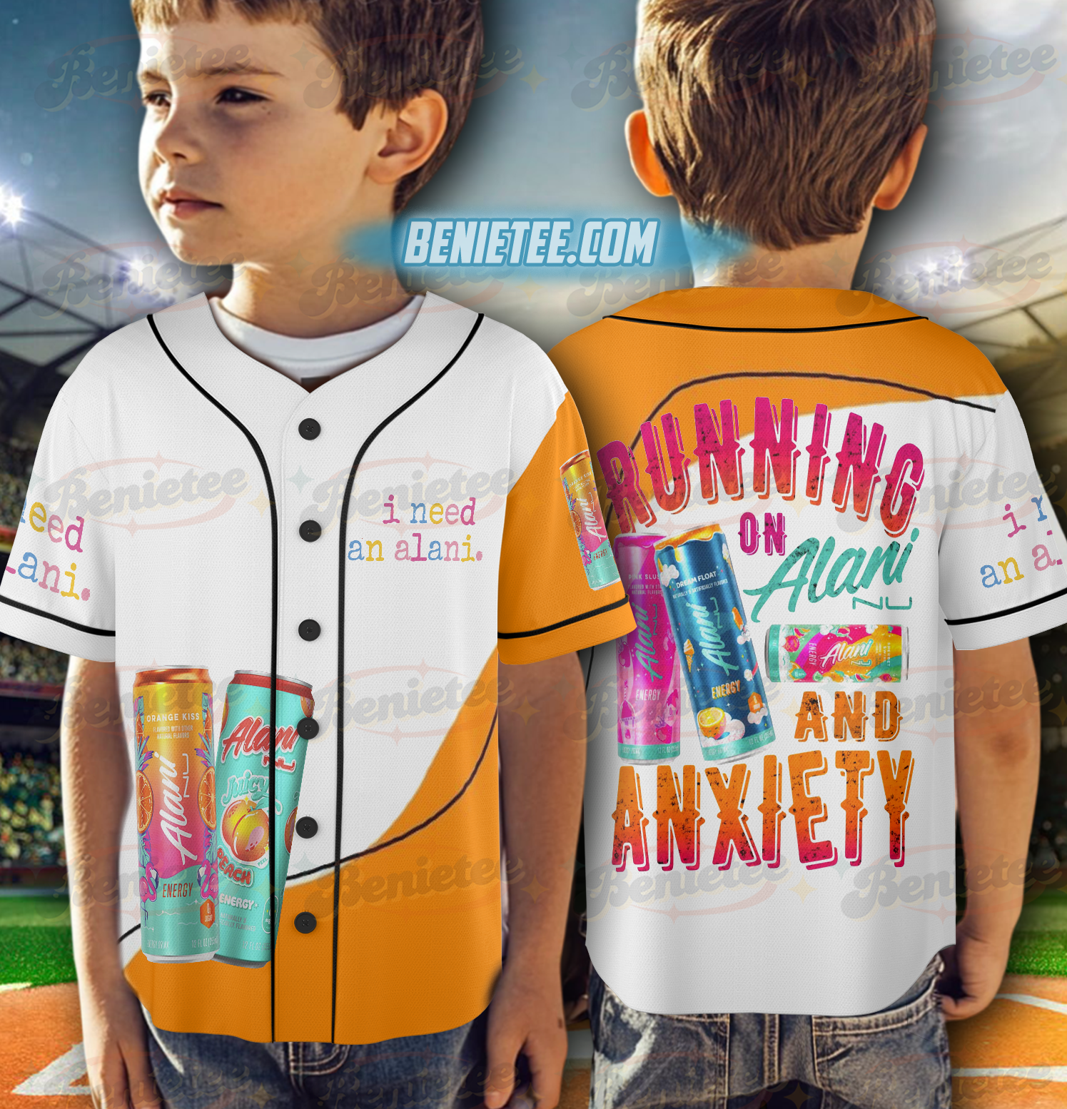 Alani Nu Baseball Jersey, Running On Alani Cute Funny Humor Energy Drink Alani Nu Alani Jersey - Image 6
