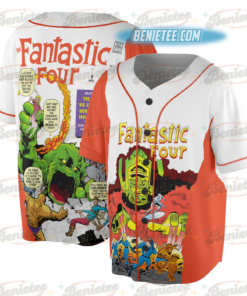 Fantastic 4 Movie Inspired Vintage Baseball Jersey, Marvel Studio Superhero Shirt, Reed Richards Doctor Doom Tee