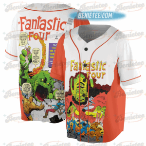 Fantastic 4 Movie Inspired Vintage Baseball Jersey, Marvel Studio Superhero Shirt, Reed Richards Doctor Doom Tee